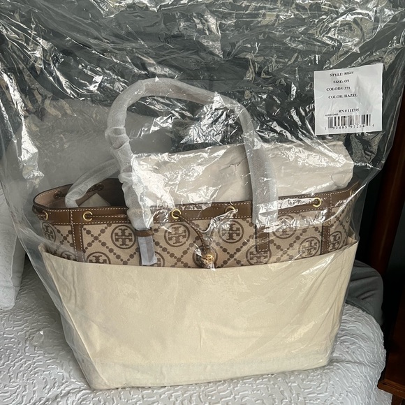 Tory Burch Large Logo T Monogram Tote Bag - Picture 2 of 9